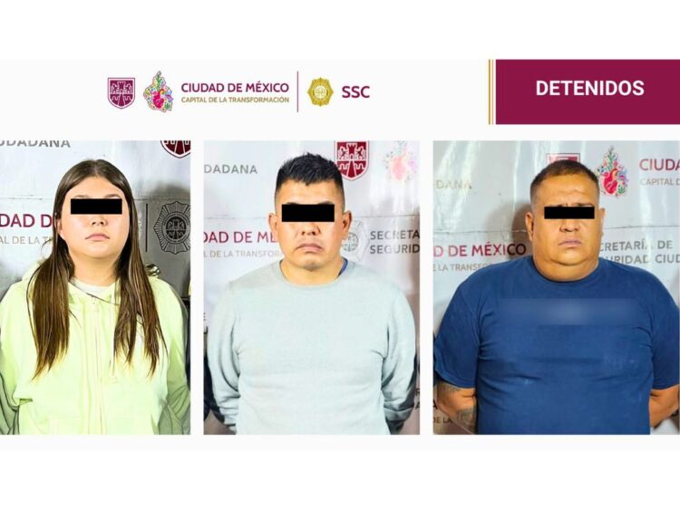 Los detenidos, presuntos integrantes de Los Gansos. AMEXI