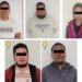 Los detenidos en los dos operativos en Iztapala. Arriba, los integrantes del grupo criminal michoacano. AMEXI
