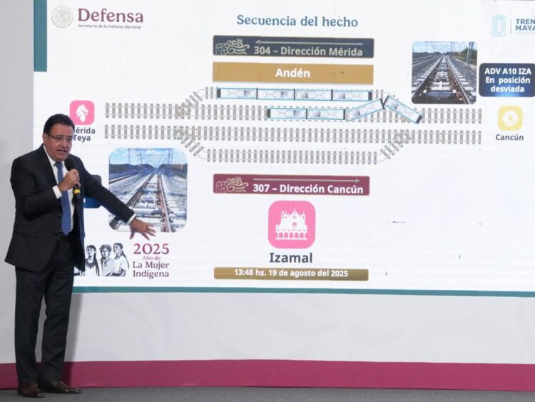 Tren Maya no se descarriló, “fue una anomalía en la vía”: Óscar Lozano Águila