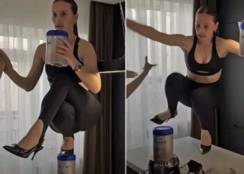 Influencer rusa Marina Barutkina termina con fractura de la espalda, tras intentar el Stiletto Challenge | AMEXI/FOTO: RRSS
