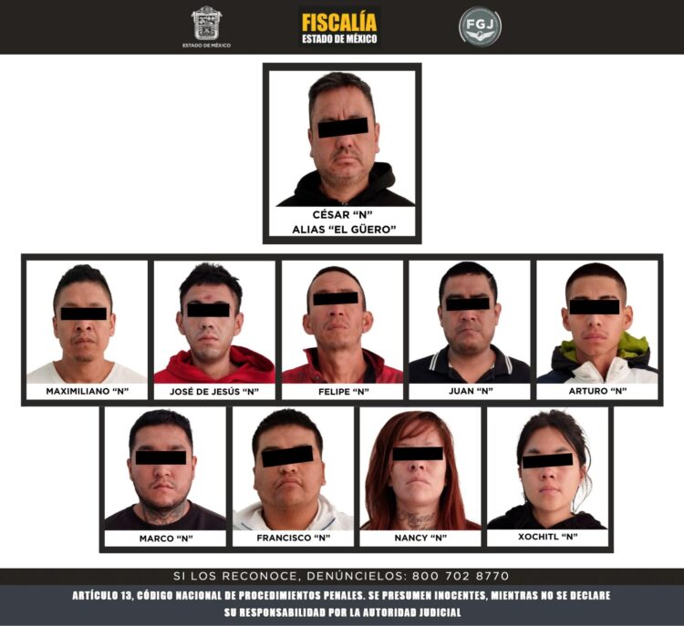 La FGJEM informa de la detención de 10 presuntos vinculados con el asesinato de Dulce, la niña de 12 años ultimada el municipio de Chalco.