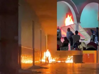 Incendian Palacio Municipal en Tzucacab, Yucatán, por muerte de un joven