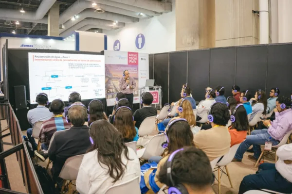 El evento de la presentación Aquatech Mexico 2025 reúne a más de 100 expositores nacionales e internacionales y se espera la visita de más de 10 mil profesionales en este tema. AMEXI/FOTO/ Cortesía Aquatech
