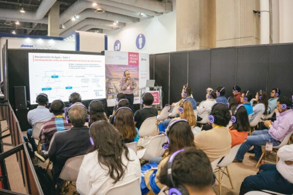 El evento de la presentación Aquatech Mexico 2025 reúne a más de 100 expositores nacionales e internacionales y se espera la visita de más de 10 mil profesionales en este tema. AMEXI/FOTO/ Cortesía Aquatech