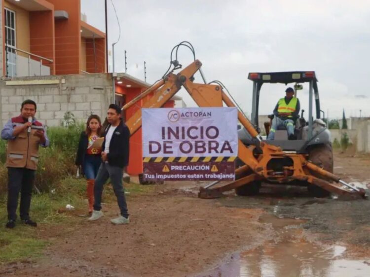 Actopan. Obras de infraestructura pública. AMEXI