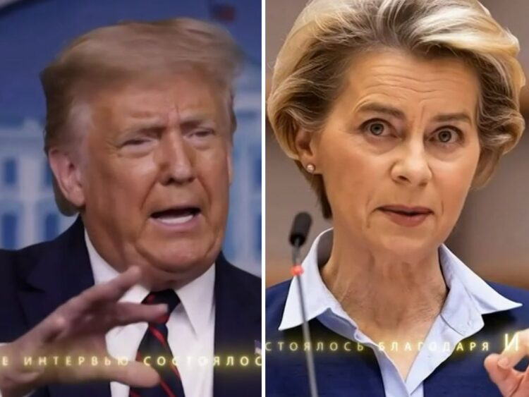 Rusia emite entrevistas hechas a Trump y Von der Leyen con IA