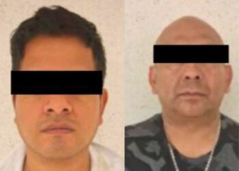 Dos de los detenidos en los operativos en Oaxaca que desmantelaron una banda de 'gota a gota'. AMEXI
