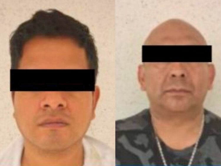Dos de los detenidos en los operativos en Oaxaca que desmantelaron una banda de 'gota a gota'. AMEXI