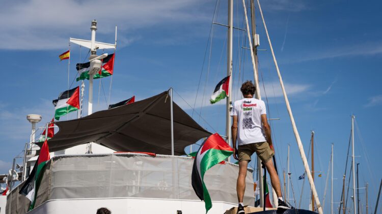 Cancillerías de México y otros países llaman a evitar acto de violencia contra la Flotilla Global Sumud, que se dirige a la Franja de Gaza. AMEXI/ FOTO/ WIRED