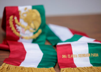 Sheinbaum ya tiene la banda presidencial con su nombre que portará en el Grito de inicio de Independencia