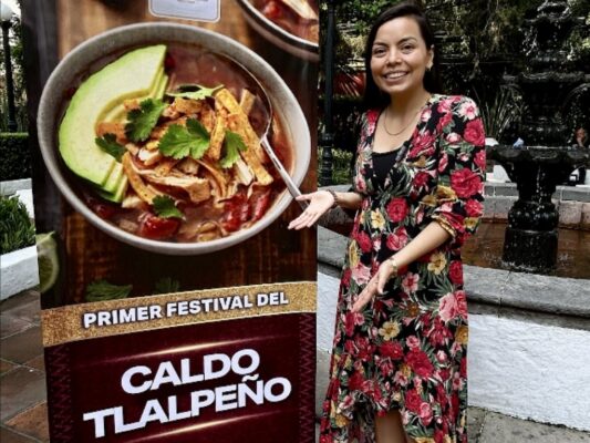Manny Bañuelos, directora de Turismo y Vinculación Internacional de la alcaldía Tlalpan en el Primer festival del Caldo Tlalpeño. | AMEXI/FOTO: Lila Pérez