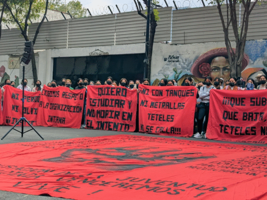 Normalistas de la FECSUM piden intervención de Sheinbaum para atender las demandas de los estudiantes Teteles, Puebla