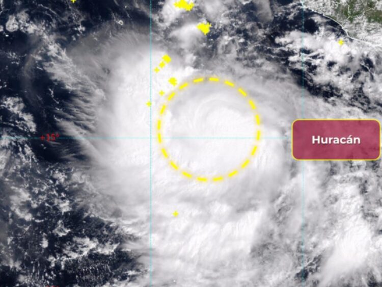Narda ya es huracán categoría 1 frente a las costas de Jalisco | AMEXI/FOTO: X @conagua_clima