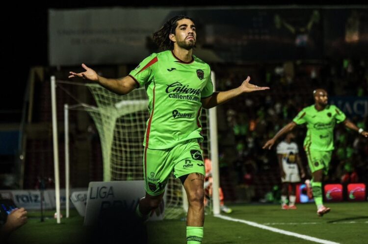 Pizarro y su elocuencia de ganar fácilmente a Pumas. AMEXI/Foto/@fcjuarezoficial