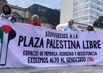 Organizaciones solidarias con el pueblo palestino, crean Plaza Palestina Libre en la Ciudad de México