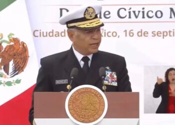 El almirante Raymundo Pedro Morales Ángeles, titular de la Semar, colocó la lucha contra la corrupción, en el centro de su discurso.
