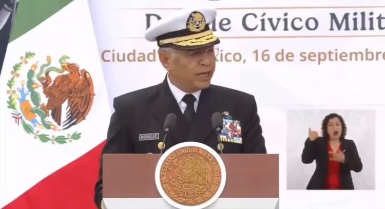 El almirante Raymundo Pedro Morales Ángeles, titular de la Semar, colocó la lucha contra la corrupción, en el centro de su discurso.