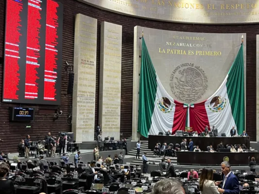 La titular de Segob, Rosa Icela Rodríguez comparece ante el Pleno de la Cámara de Diputados. AMEXI/FOTO/ Cámara de Diputados