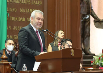 El gobernador de Michoacán, Alfredo Ramírez Bedolla, entrego al Congreso estatal su Cuarto Informe de Gobierno.