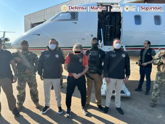 Gabinete de Seguridad del Gobierno de México enviaron a una comitiva para coordinar el regreso de Hernán “N”.