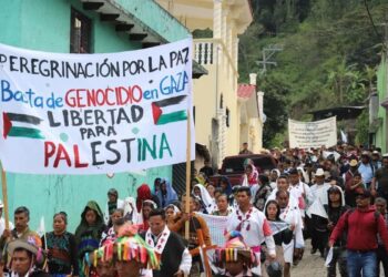 Más de 20 parroquias en Chiapas realizan marcha-peregrinación en solidaridad con Palestina