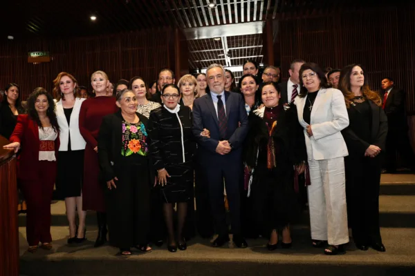 Presurosa, como queriendo tardarse más tiempo en irse que en llegar, la secretaria de Gobernación, Rosa Icela Rodríguez arribó al Palacio Legislativo de San Lázaro