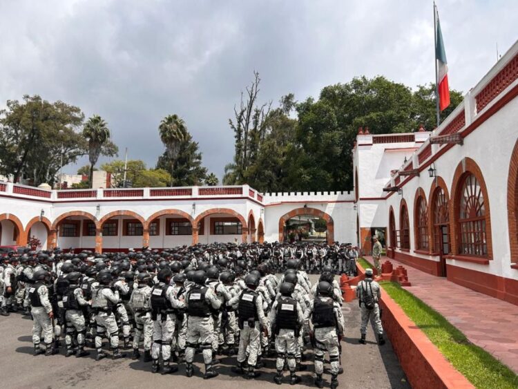 300 elementos de la Guardia Nacional (GN) arribaron a Morelos para reforzar acciones contra delitos de alto impacto. Foto Guardia Nacional.