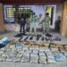 Arsenal y droga asegurada en Jonacatepec, Morelos. Foto Espepcial