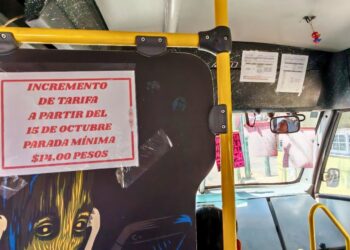 Aumento a las tarifas del transporte público. Costo político. AMEXI