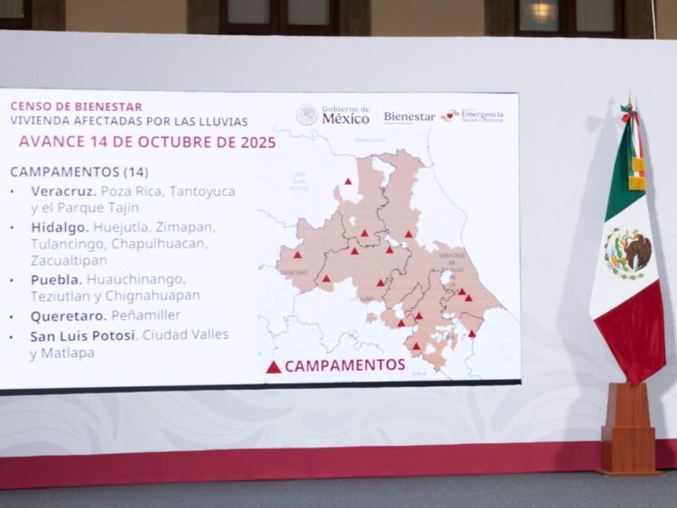 Hay 13 mil 377 viviendas afectadas y 92% de avance en restablecimiento eléctrico: Sheinbaum