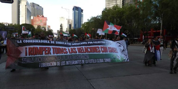 Marcha pro-Palestina en la CDMX, exigen un alto al fuego en Gaza