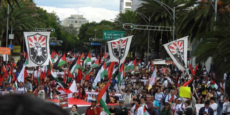 Marcha pro-Palestina en la CDMX, exigen un alto al fuego en Gaza