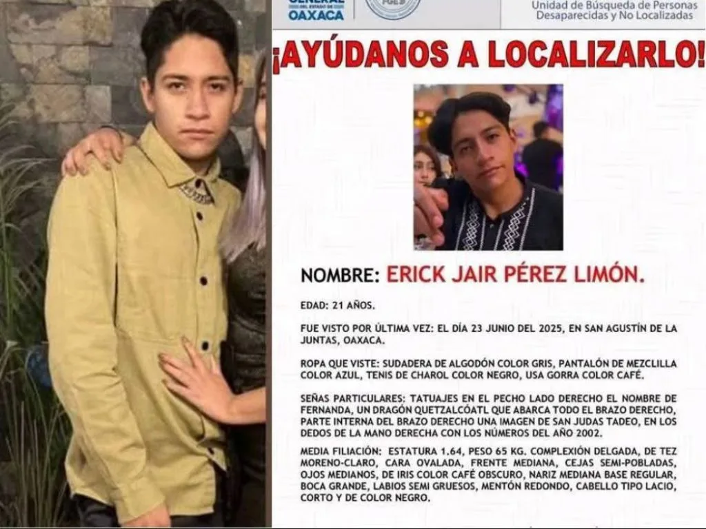 Erick Jair. Desaparición forzada. AMEXI