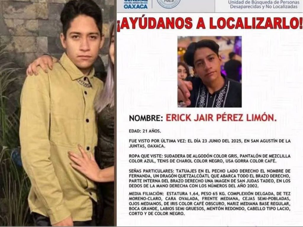 Erick Jair. Desaparición forzada. AMEXI
