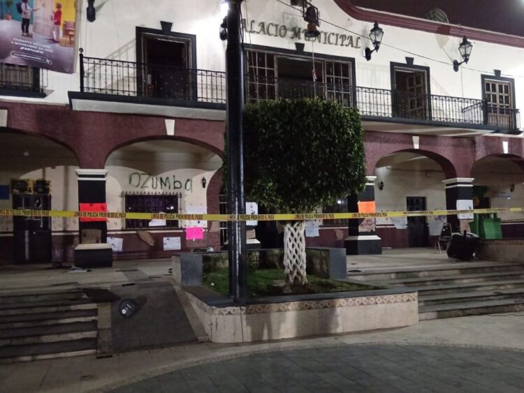 Protestas en Ozumba por el feminicidio de Itzel Díaz. AMEXI