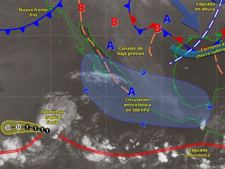 Llega el frente frío número 11: bajan las temperaturas y aumentan los vientos en el norte del país | AMEXI/FOTO: X @conagua_clima