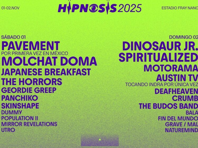 Guía Completa Hipnosis 2025: Fechas, cartel con Pavement, boletos y sede en CDMX.