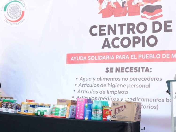 Instalan Centro de Acopio en el Senado. AMEXI Foto Senado