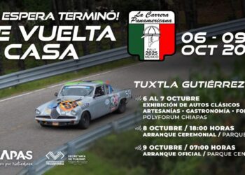 Carrera Panamericana 2025 inicia su recorrido en Chiapas, como parte de la conmemoración de su 75 aniversario
