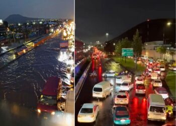 Las lluvias intensas colapsan vialidades clave en el oriente del Estado de México. AMEXI