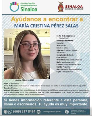 Baja California. 23 de octubre, 2025. La mujer universitaria estaba de vacaciones en Sinaloa. AMEXI FOTO: X