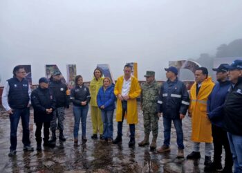 Muricio Kuri en labores por las lluvias. AMEXI / Foto @gobqro