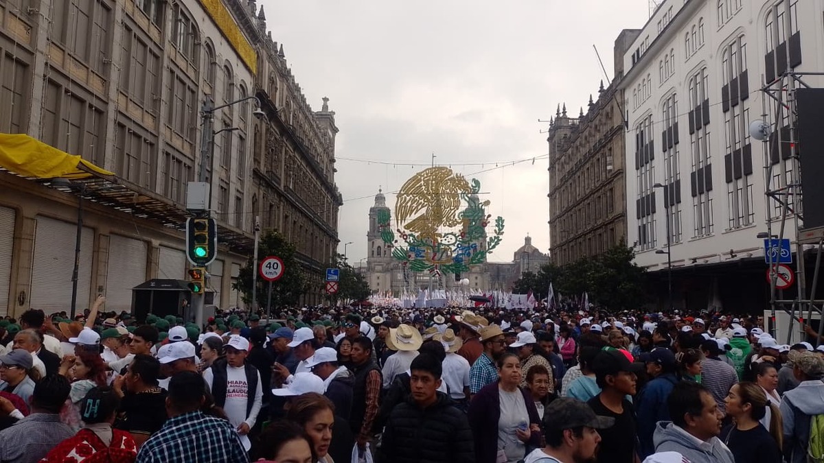 México, 5 oct. Primer Informe de Claudia Sheinbaum, desde la avenida 20 de Noviembre. AMEXI/FOTO: Iván Cortés