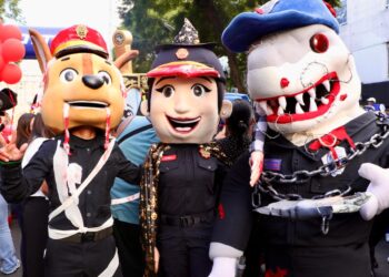 Ciudad de México. 26 de octubre, 2025. Primera Carrera de Botargas del Terror de la Secretaría de Seguridad Ciudadana. AMEXI / FOTO: @PBI_SSC