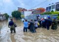 Puebla en emergencia. Marinos al auxilio en las zonas afectadas. AMEXI