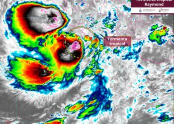 La tormenta tropical Raymond ocasionará lluvias fuertes a intensas en Michoacán | AMEXI/FOTO: X @conagua_clima