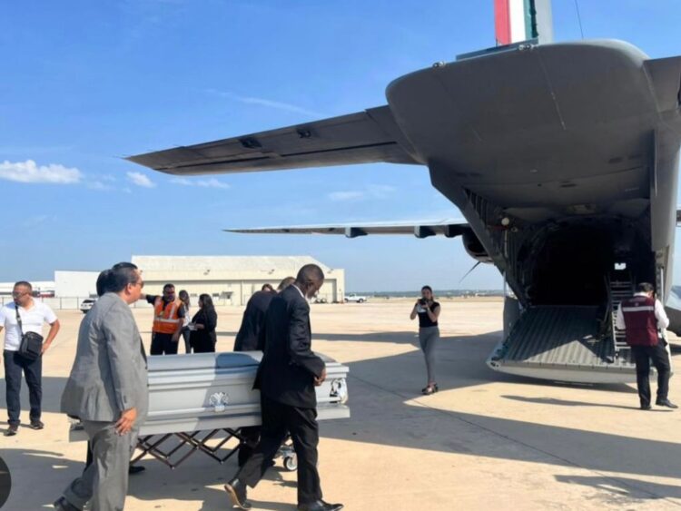 Repatriación de migrantes oaxaqueños fallecidos en EU. AMEXI