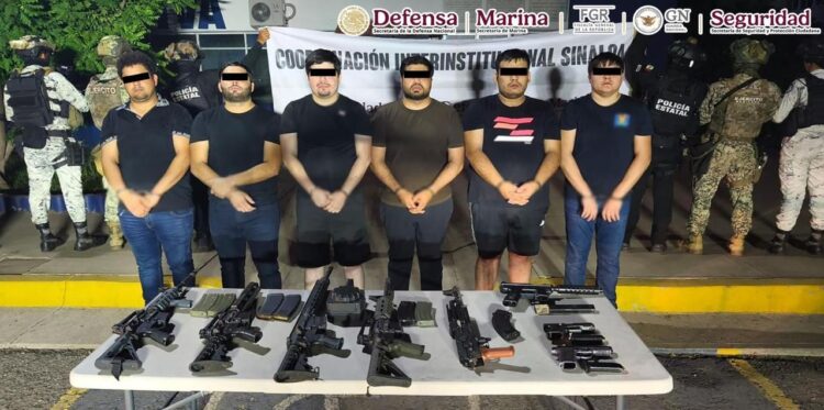 El Gabinete de Seguridad destacó que en total fueron detenidas seis personas en el operativo federal en Culiacán, Sinaloa.