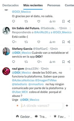 Fallas en DiDi