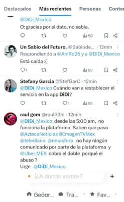 Fallas en DiDi
